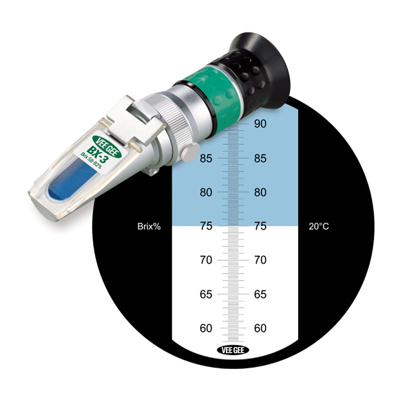 VEEGEE Refractometers Handheld AnalogBX-3 Brix 58-92% 43005