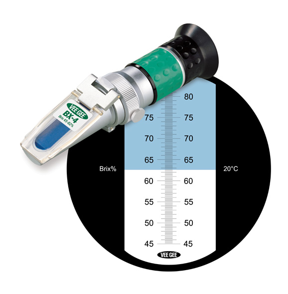 VEEGEE Refractometers Handheld Analog  BX-4 Brix 45-82% 43007