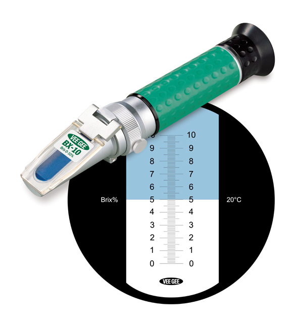 VEEGEE Refractometers Handheld Analog BX-10 Brix 0-10% 43009