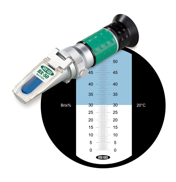 VEEGEE Refractometers Handheld Analog BX-50 Brix 0-50% 43015