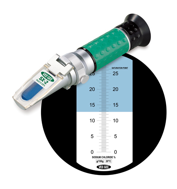 VEEGEE Refractometers Handheld Analog  SX-2 NaCl 0-28% 43035