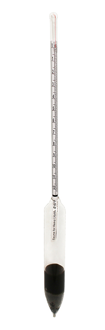 VEEGEE Hydrometers Baume (Range 0 to 50deg)/Subdivision 0.5 Heavy Baume Scale 6609-11