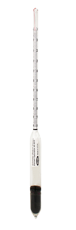VEEGEE Hydrometers Sodium Chloride (Range 0 to 26.5g) % Weight Bellwether 6611-2