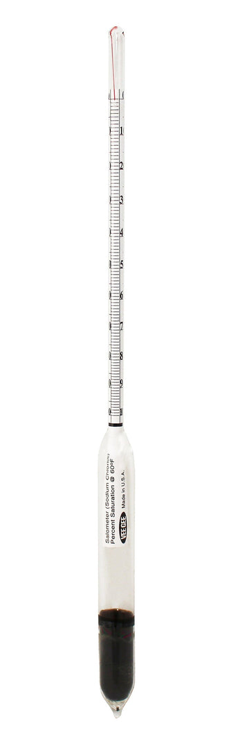 VEEGEE Hydrometers Calcium Chloride Specific Gravity (1.000 to 1.280) Freezing Points (+30/-40°F) Bellwether 6611-3