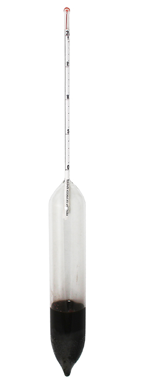 VEEGEE Hydrometers Alcohol Proof Range 0 to 20 Bellwether Single Scale 6613-F