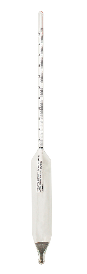 VEEGEE Hydrometers Specific Gravity (1.000 to 1.050) ASTM 111H 67111H