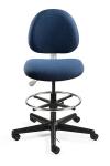 Bevco Value-line V8 Series Lexington-E, Upholstered ESD Navy Chair w/Contoured Backrest, 5-Star Black Nylon Base, 18 #V850SMG