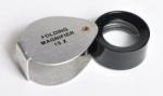 FOLDING MAGNIFIER IN ALUMINUM CASE, 10X Model #MPF010