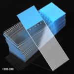 Microscope Slides, Diamond White Glass, 25 x 75mm, 90� Ground Edges, BLUE Frosted, 72/Box, 20 Boxes/Case (10 Gross)