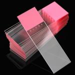 Microscope Slides, Diamond White Glass, 25 x 75mm, 90� Ground Edges, PINK Frosted, 72/Box, 20 Boxes/Case (10 Gross)