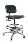 Bevco 4000 CR Series Westmound - CR Upholstered Vinyl Chair, Cleanroom Class 100, Manual Back Adj., 5-Star  Polished Aluminum Base, 18 #4350C2