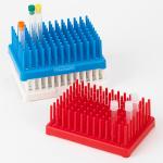 Peg Tube Rack, Reinforced PP, 13mm, 96-Place (117 Pegs), Red, 2/Pack 456150R