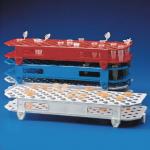 Snap-N-Rack Tube Rack for 20mm and 21mm Tubes, 40-Place, PP, Blue 456604
