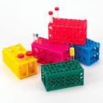 TUFFBLOK XL Tube Rack, 4-Way, PP, Assorted Colors, 5/Pack 456945AST