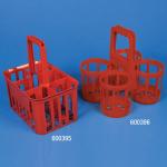 Bottle Carrier, 4 Position, for up to 120mm Wide Bottles, HDPE, Red 600396