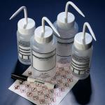 Wash bottle, wide mouth,250mL, DIY write-on, LDPE, white cap WGW001PML