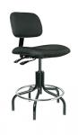 Bevco 4000 Series Westmound Upholstered Vinyl Chair, Manual Back Adj., Black  Tubular Steel Base, 19 #4600-V