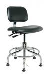 Bevco 4000 ECR Series Westmound - ECR Upholstered Vinyl Chair, ESD/Cleanroom Class 100, Manual Back Adj., Chrome Tubular Steel Base, 19 #4610E2