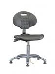 Bevco 7000 ECR Silver Series Everlast - ECR  Polyurethane Chair, ESD/Cleanroom Class 10, Manual Back Adj.,  5-Star Polished Aluminum Base, ESD Mushroom Glides #7050E1