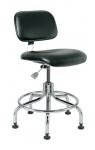 Bevco 5000CR Series Doral - CR Upholstered Vinyl Chair, Cleanroom Class 10, Independent Seat & Back Tilt, Chrome Tubular Steel Base, 19 #5612C1