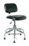 Bevco 5000ECR Series Doral - ECR Upholstered Vinyl Chair, ESD/Cleanroom Class 10, Independent Seat & Back Tilt, Chrome Tubular Steel Base, 19 #5612E1