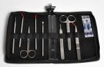 DISSECTING INSTRUMENTS SET, INSTRUCTORS SET OF 10 IN LARGE TRIFOLD VINYL POUCH  MLS - DSET10