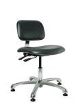 Bevco 4000 CR Series Westmound - CR Upholstered Vinyl Chair, Cleanroom Class 100, Independent Seat & Back Tilt, 5-Star  Polished Aluminum Base, Mushroom Glides #4052C2