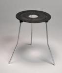 TRIPOD STAND W/ CONCENTRIC RINGS, CAST IRON, 3.5