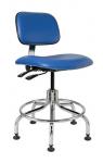 Bevco 4000 CR Series Westmound - CR Upholstered Vinyl Chair, Cleanroom Class 100, Manual Back Adj., Chrome Tubular Steel Base, 19 #4210C2