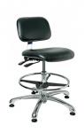 Bevco 5000CR Series Doral - CR Upholstered Vinyl Chair, Cleanroom Class 10, Independent Seat & Back Tilt, 5-Star  Polished Aluminum Base, 18 #5352C1