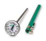 VEEGEE Dial Thermometer1 Inch Dia Bi-Metal Stem 25deg to 125degF 81125