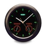 VEEGEE Wall Mount Thermometer   -20 to 140degF Clock w/ Small Thermometer and Hygrometer 85001