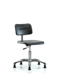 Core Polyurethane Chair Chrome - Desk Height with Stationary Glides BPDHCH-CR-RG