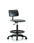 Core Polyurethane Chair - High Bench Height with Black Foot Ring & Casters BPHBCH-RG-BF-RC