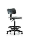 Core Polyurethane Chair - High Bench Height with Black Foot Ring & Stationary Glides BPHBCH-RG-BF-RG