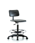 Core Polyurethane Chair - High Bench Height with Chrome Foot Ring & Casters BPHBCH-RG-CF-RC
