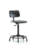 Core Polyurethane Chair - High Bench Height with Round Tube Base and Stationary Glides BPHBCH-RT-RG