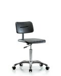 Core Polyurethane Chair Chrome - Medium Bench Height with Casters BPMBCH-CR-NF-CC