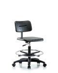 Core Polyurethane Chair - Medium Bench Height with Chrome Foot Ring & Casters BPMBCH-RG-CF-RC