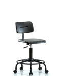Core Polyurethane Chair - Medium Bench Height with Round Tube Base and Casters BPMBCH-RT-RC