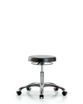 Class 10 Polyurethane Clean Room Stool  - Desk Height with Casters CLR-PDHSO-CR-CC