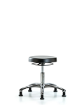 Class 10 Polyurethane Clean Room Stool  - Desk Height with Stationary Glides CLR-PDHSO-CR-RG