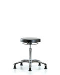 Class 10 Polyurethane Clean Room Stool  - Medium Bench Height with Stationary Glides CLR-PMBSO-CR-NF-RG