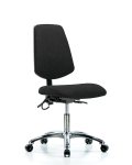 Fabric ESD Chair - Desk Height with Medium Back, Seat Tilt, & ESD Casters in ESD Black Fabric ESD-FDHCH-MB-CR-T1-A0-EC-ESDBLK