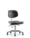 Polyurethane ESD Chair - Desk Height with ESD Stationary Glides ESD-PDHCH-CR-T0-A0-EG