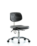 Polyurethane ESD Chair - Desk Height with Seat Tilt & ESD Casters ESD-PDHCH-CR-T1-A0-EC