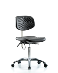 Polyurethane ESD Chair - Medium Bench Height with ESD Casters ESD-PMBCH-CR-T0-A0-NF-EC