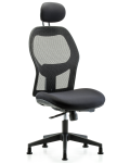 Executive Windrowe Mesh Back Chair with Head Rest & Stationary Glides EXE-MDHCH-RG-H1-A0-RG