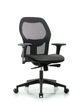 Executive Windova Mesh Back Chair with Standard Adjustable Arms, Carbon Supernova Seat, & Casters EXE-VMDHCH-RG-H0-A1-RC-8823