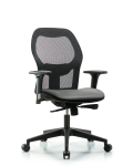 Executive Windova Mesh Back Chair with Standard Adjustable Arms, Sterling Supernova Seat, & Casters EXE-VMDHCH-RG-H0-A1-RC-8840